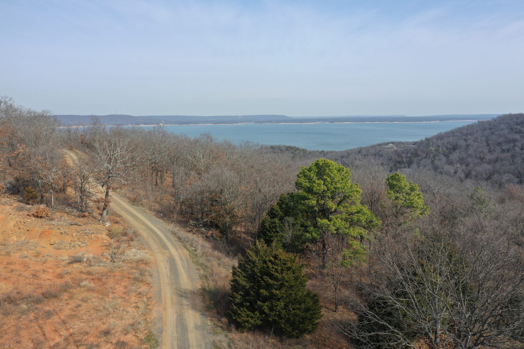 Winding road through the property
